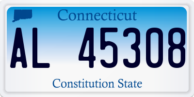 CT license plate AL45308