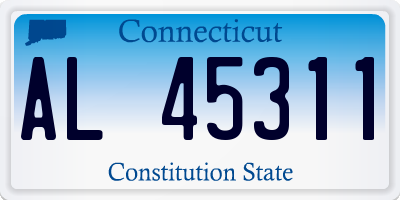 CT license plate AL45311