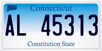CT license plate AL45313