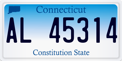 CT license plate AL45314