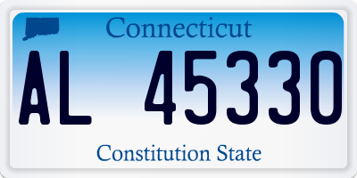 CT license plate AL45330