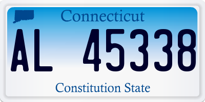 CT license plate AL45338