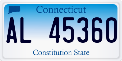 CT license plate AL45360