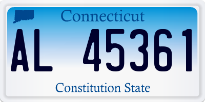 CT license plate AL45361