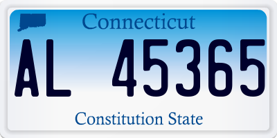 CT license plate AL45365
