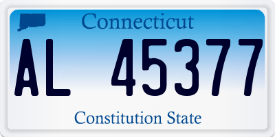 CT license plate AL45377