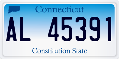 CT license plate AL45391