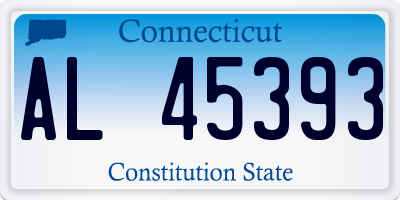 CT license plate AL45393