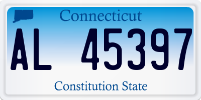 CT license plate AL45397