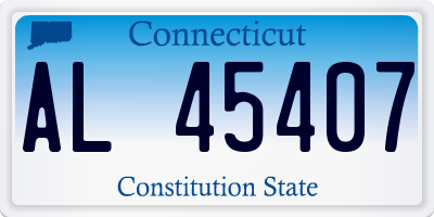 CT license plate AL45407