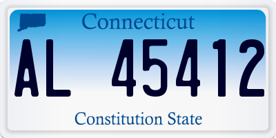 CT license plate AL45412