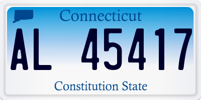 CT license plate AL45417