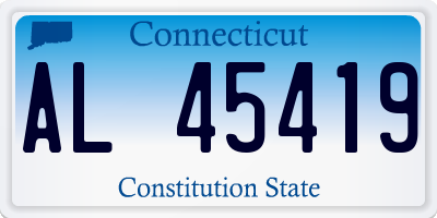 CT license plate AL45419