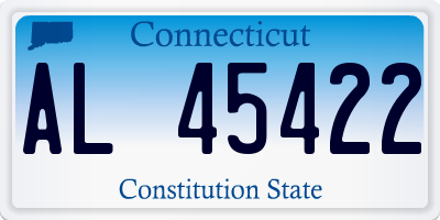 CT license plate AL45422
