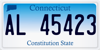 CT license plate AL45423