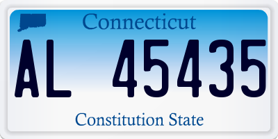 CT license plate AL45435