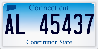 CT license plate AL45437