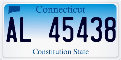 CT license plate AL45438
