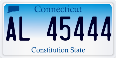 CT license plate AL45444