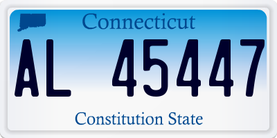 CT license plate AL45447