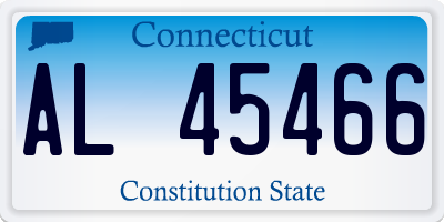 CT license plate AL45466