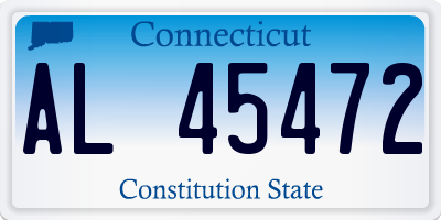 CT license plate AL45472