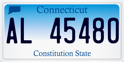 CT license plate AL45480