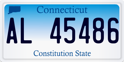 CT license plate AL45486
