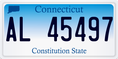 CT license plate AL45497