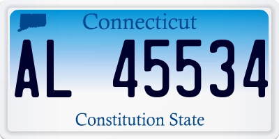 CT license plate AL45534