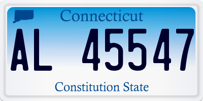 CT license plate AL45547
