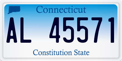 CT license plate AL45571