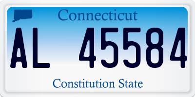 CT license plate AL45584