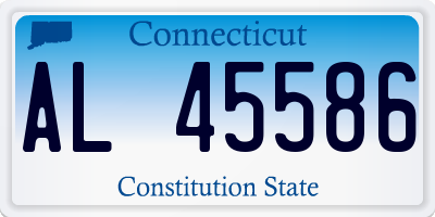 CT license plate AL45586