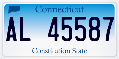 CT license plate AL45587