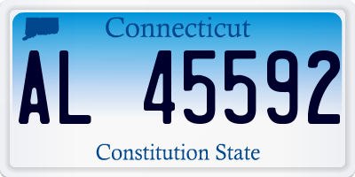 CT license plate AL45592