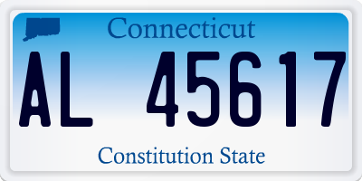 CT license plate AL45617