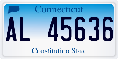CT license plate AL45636