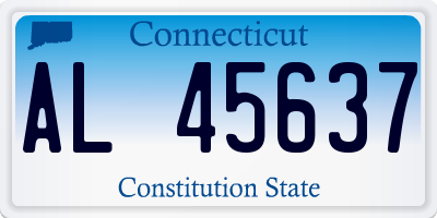 CT license plate AL45637