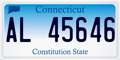 CT license plate AL45646