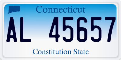 CT license plate AL45657