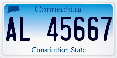 CT license plate AL45667