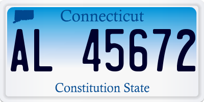 CT license plate AL45672