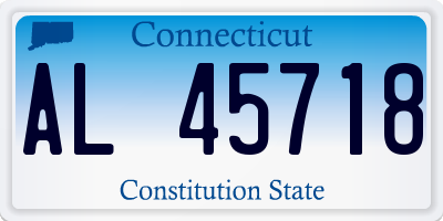 CT license plate AL45718
