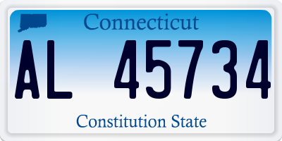 CT license plate AL45734
