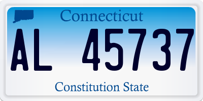 CT license plate AL45737