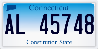 CT license plate AL45748
