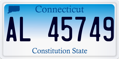 CT license plate AL45749