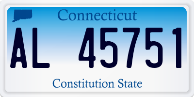 CT license plate AL45751