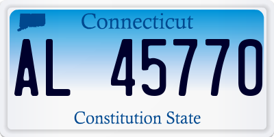 CT license plate AL45770